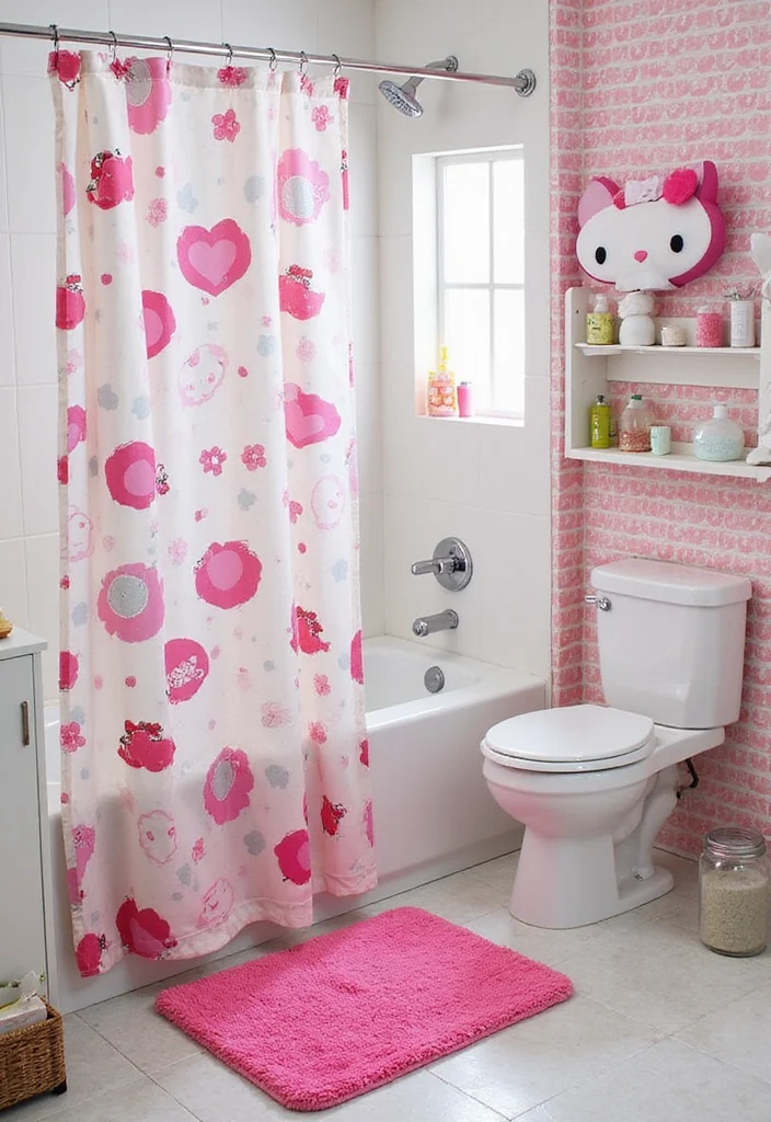 DIY Hello Kitty Room Decor: A Cute Guide with 17 Adorable Inspirations - 17. Hello Kitty Bath Accessories