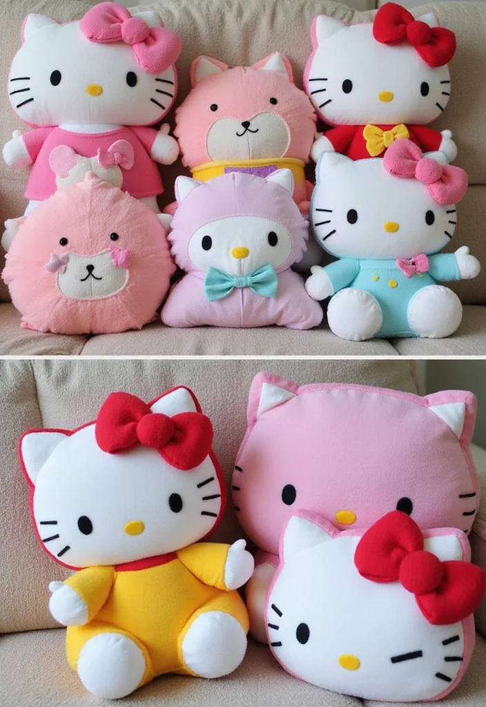 DIY Hello Kitty Room Decor: A Cute Guide with 17 Adorable Inspirations - 2. DIY Hello Kitty Pillows