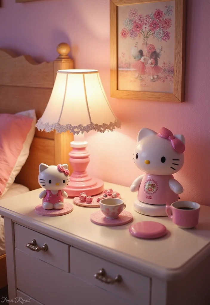 DIY Hello Kitty Room Decor: A Cute Guide with 17 Adorable Inspirations - 3. Hello Kitty Themed Nightstand