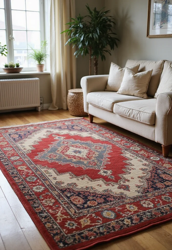 DIY Home Decor Rental Friendly: A Practical Guide with 19 Space-Savvy Ideas - 4. Chic Area Rugs on a Budget