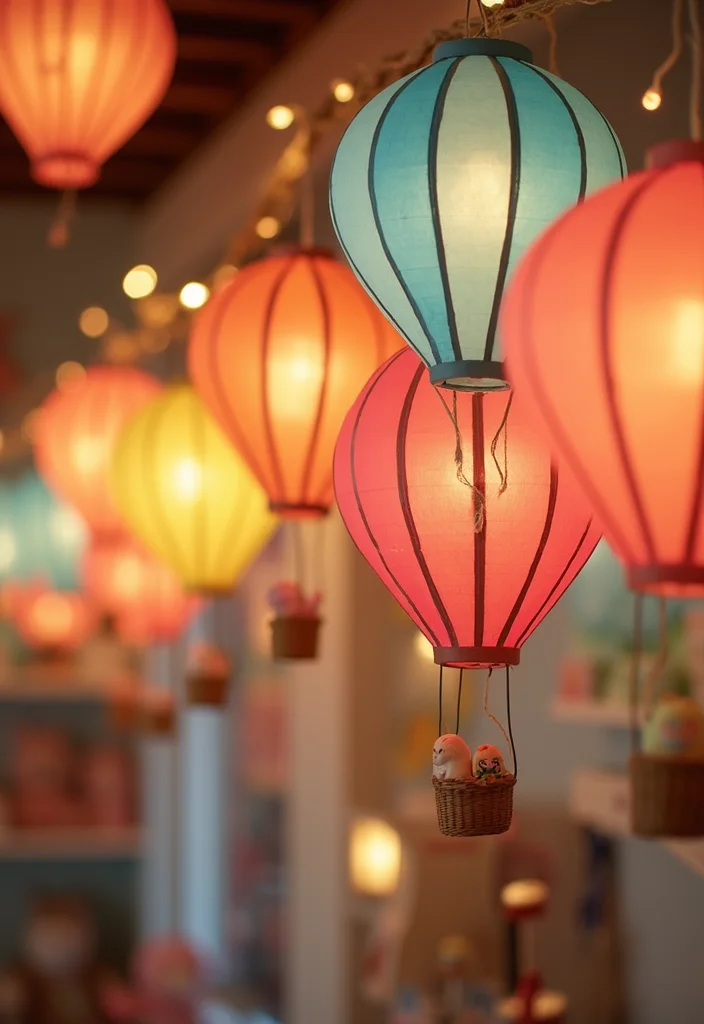 DIY Hot Air Balloon Decor: A Whimsical Guide with 20 Creative Inspirations - 1. Colorful Paper Lantern Balloons