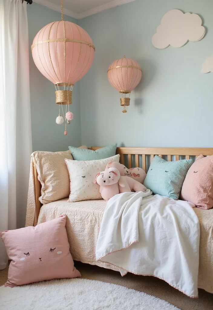 DIY Hot Air Balloon Decor: A Whimsical Guide with 20 Creative Inspirations - 11. Hot Air Balloon Pillows