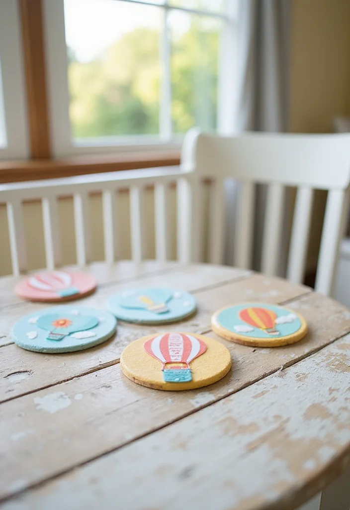 DIY Hot Air Balloon Decor: A Whimsical Guide with 20 Creative Inspirations - 14. Hot Air Balloon Coasters