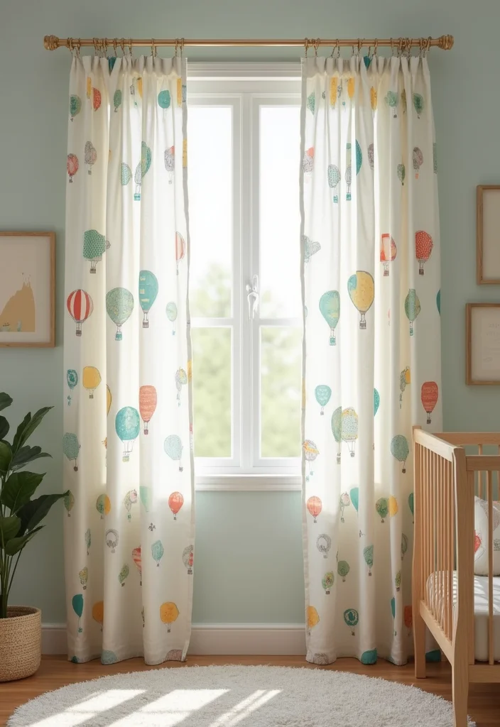 DIY Hot Air Balloon Decor: A Whimsical Guide with 20 Creative Inspirations - 15. Hot Air Balloon Themed Curtains