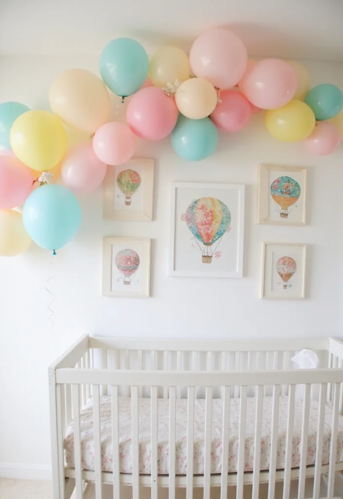 DIY Hot Air Balloon Decor: A Whimsical Guide with 20 Creative Inspirations - 2. Balloon Garland Accents