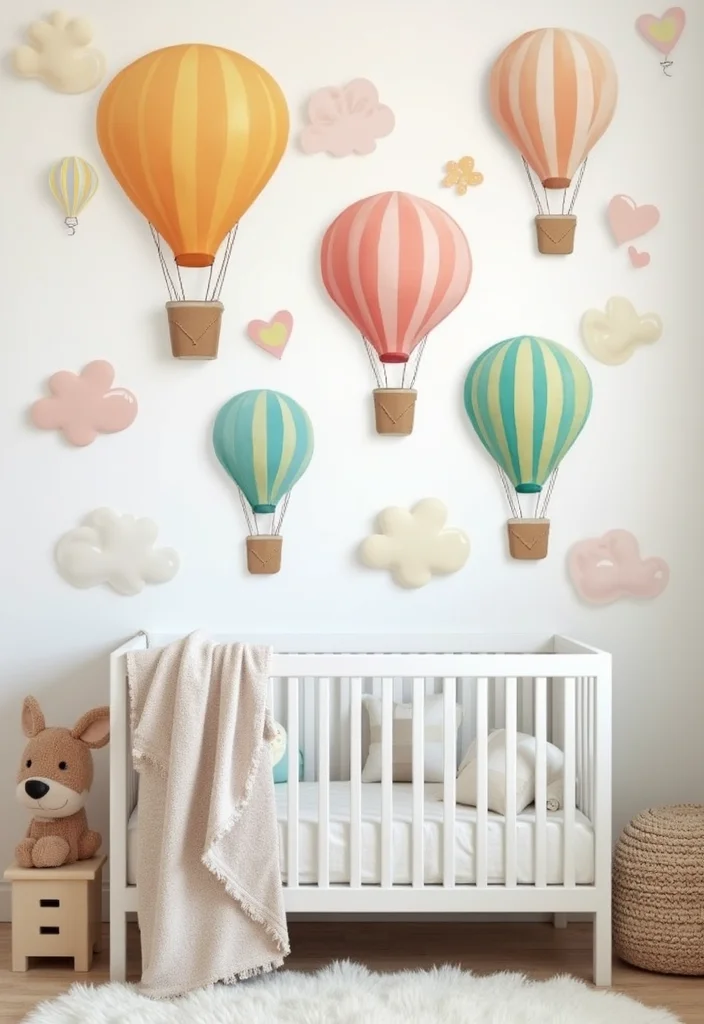 DIY Hot Air Balloon Decor: A Whimsical Guide with 20 Creative Inspirations - 4. DIY Hot Air Balloon Wall Art