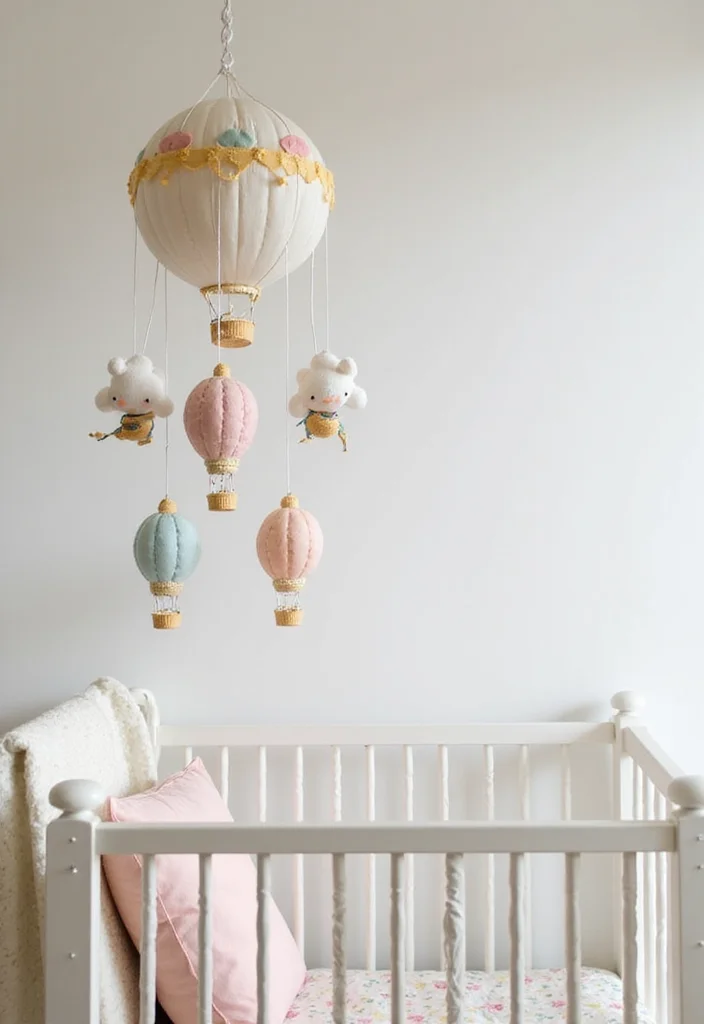 DIY Hot Air Balloon Decor: A Whimsical Guide with 20 Creative Inspirations - 5. Whimsical Hot Air Balloon Mobile