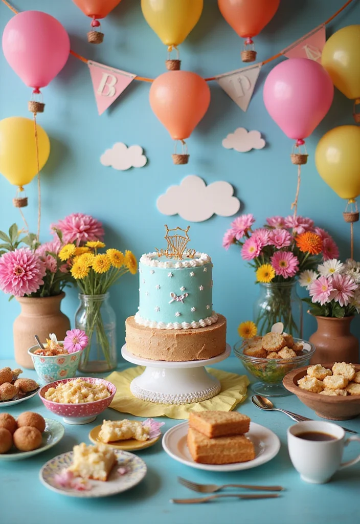 DIY Hot Air Balloon Decor: A Whimsical Guide with 20 Creative Inspirations - 9. Hot Air Balloon-Themed Party Decor