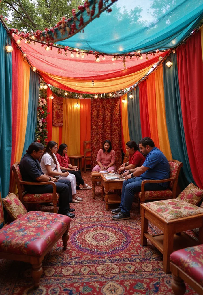 DIY Indian Wedding Decor Ideas: A Cultural Guide with 19 Vibrant Inspirations - 10. Mehndi Station