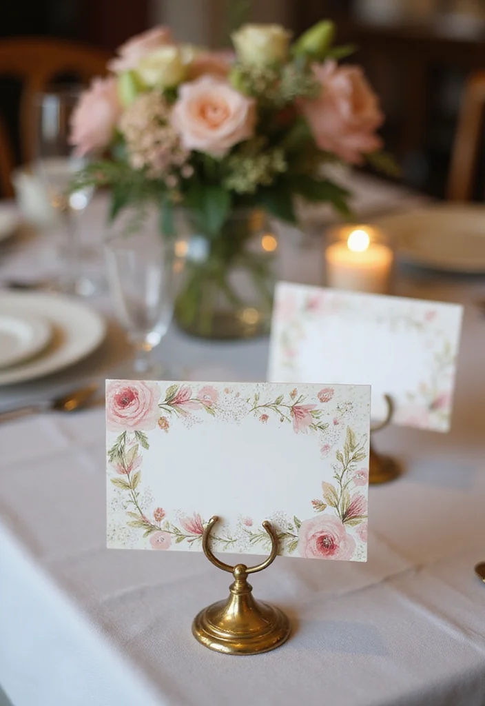 DIY Indian Wedding Decor Ideas: A Cultural Guide with 19 Vibrant Inspirations - 17. Decorative Table Cards