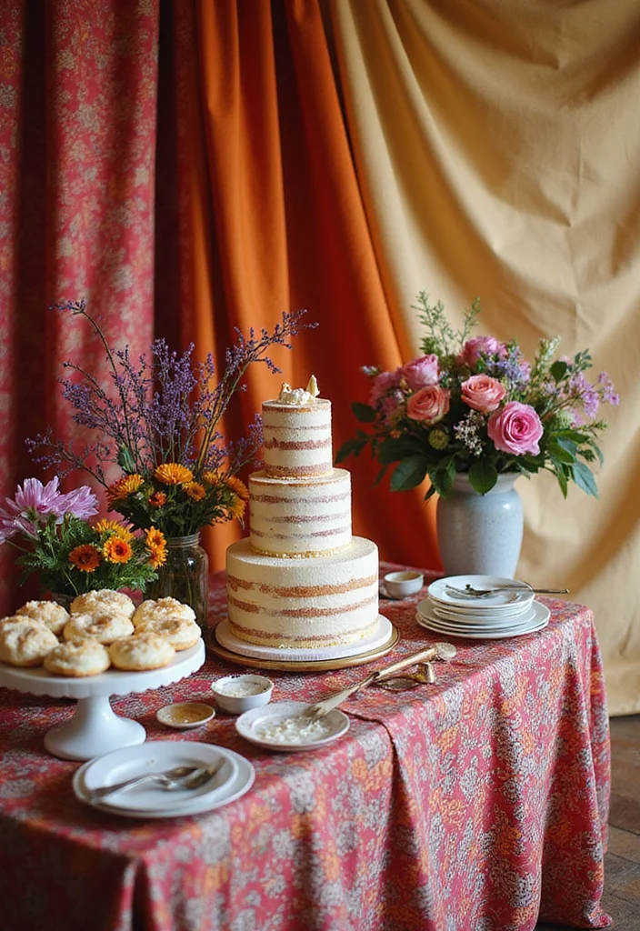 DIY Indian Wedding Decor Ideas: A Cultural Guide with 19 Vibrant Inspirations - 18. Themed Cake Table