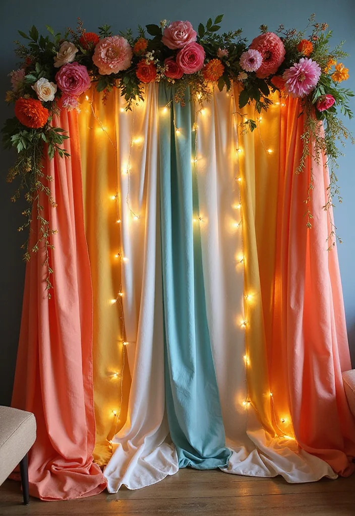 DIY Indian Wedding Decor Ideas: A Cultural Guide with 19 Vibrant Inspirations - 8. DIY Backdrops