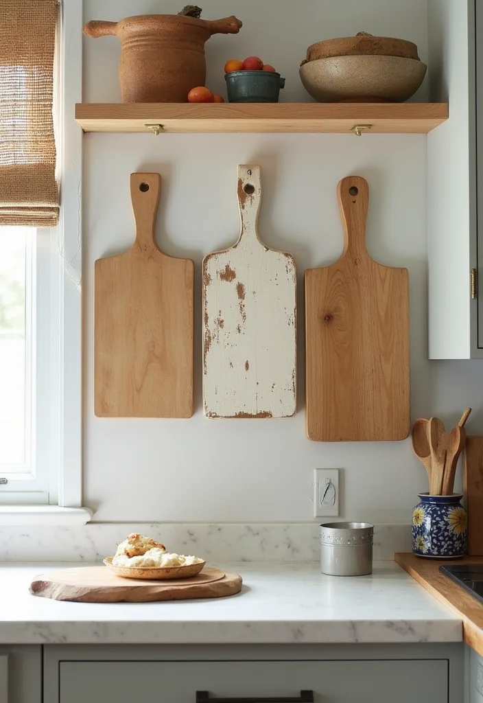 DIY Kitchen Wall Decor Ideas: A Stylish Home Guide with 19 Practical Inspirations - 17. Painted Cutting Boards