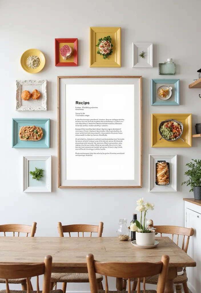 DIY Kitchen Wall Decor Ideas: A Stylish Home Guide with 19 Practical Inspirations - 2. DIY Recipe Art