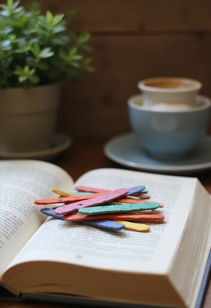 DIY Popsicle Stick Crafts Decor: A Fun Guide with 19 Easy Project Ideas - 13. Bookmarks