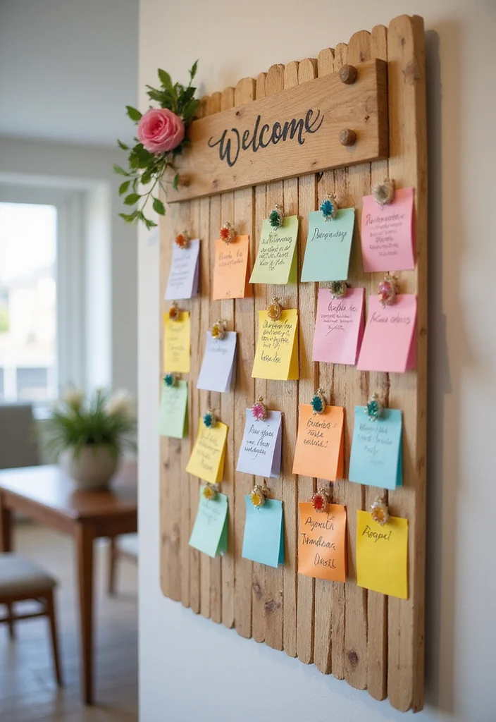 DIY Popsicle Stick Crafts Decor: A Fun Guide with 19 Easy Project Ideas - 17. Message Board