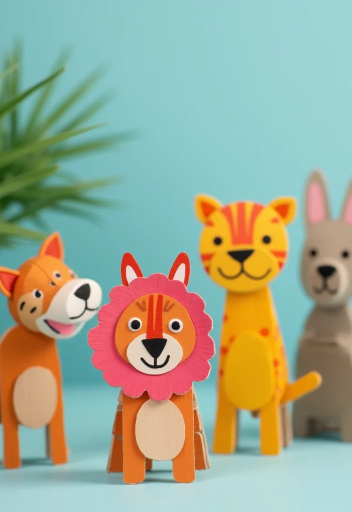 DIY Popsicle Stick Crafts Decor: A Fun Guide with 19 Easy Project Ideas - 19. Animal Figurines