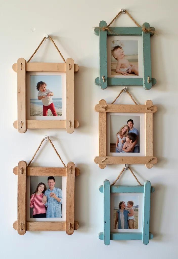 DIY Popsicle Stick Crafts Decor: A Fun Guide with 19 Easy Project Ideas - 2. Photo Frames