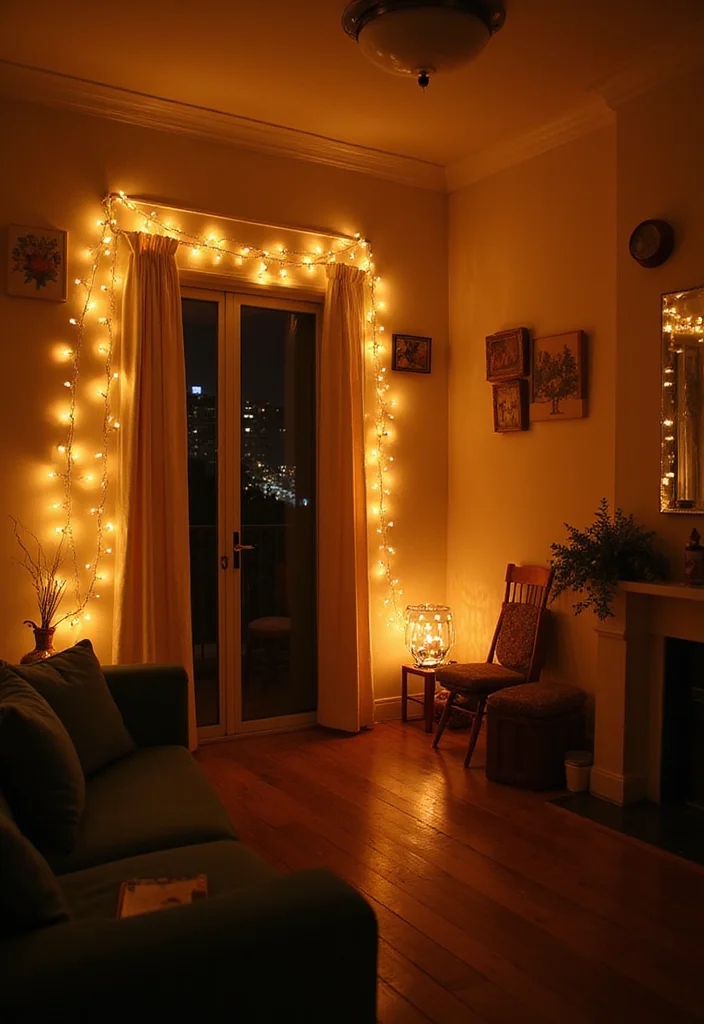 DIY Room Decor Ideas Wall Decorations: Transform Your Space with 18 Inspiring Touches - 6. String Light Displays