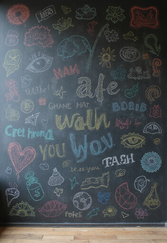 DIY Room Decor Ideas Wall Decorations: Transform Your Space with 18 Inspiring Touches - 8. DIY Chalkboard Wall