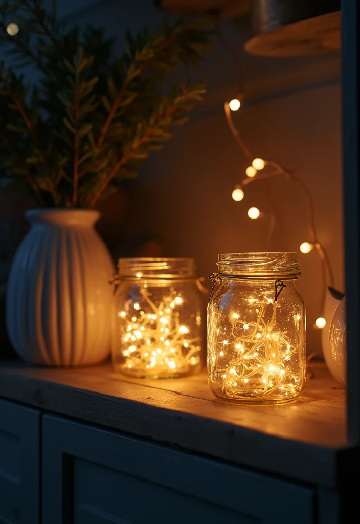 DIY Room Decor for Girls: A Sweet Guide with 17 Playful Styling Concepts - 11. Fun Fairy Light Jars