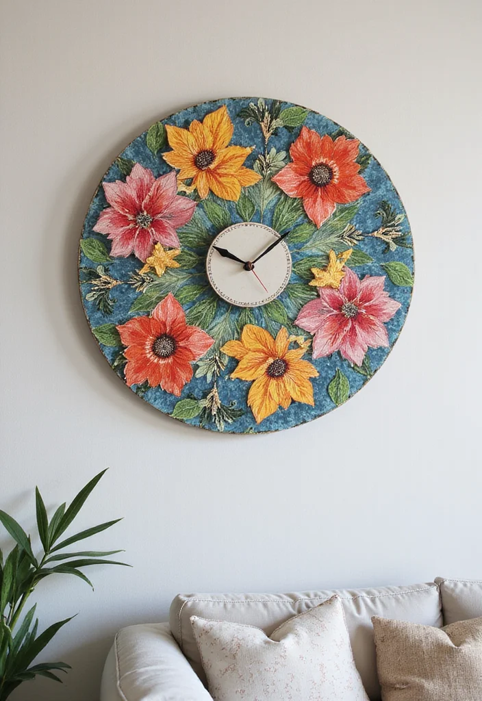 DIY Room Decor for Girls: A Sweet Guide with 17 Playful Styling Concepts - 15. DIY Wall Clock