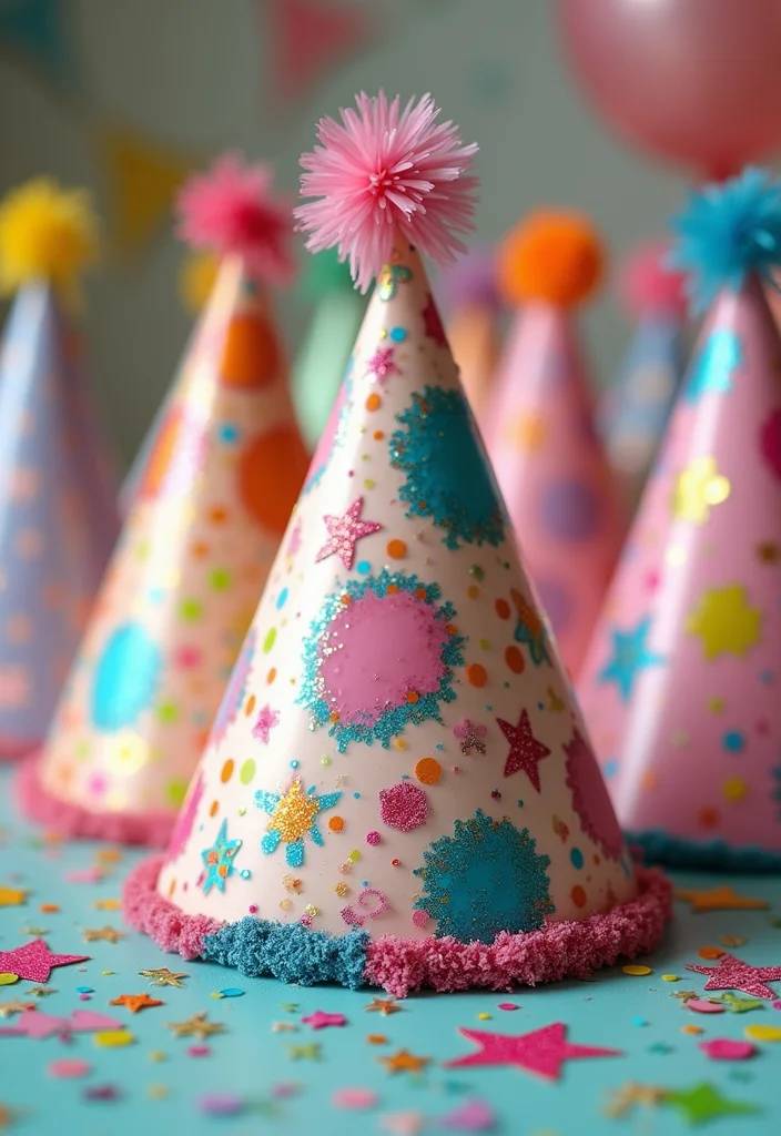 DIY Taylor Swift Party Decor: A Fun-Themed Guide with 17 Charming Inspirations - 4. Glittering Party Hats