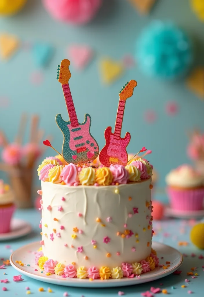 DIY Taylor Swift Party Decor: A Fun-Themed Guide with 17 Charming Inspirations - 5. Swiftie Cake Topper