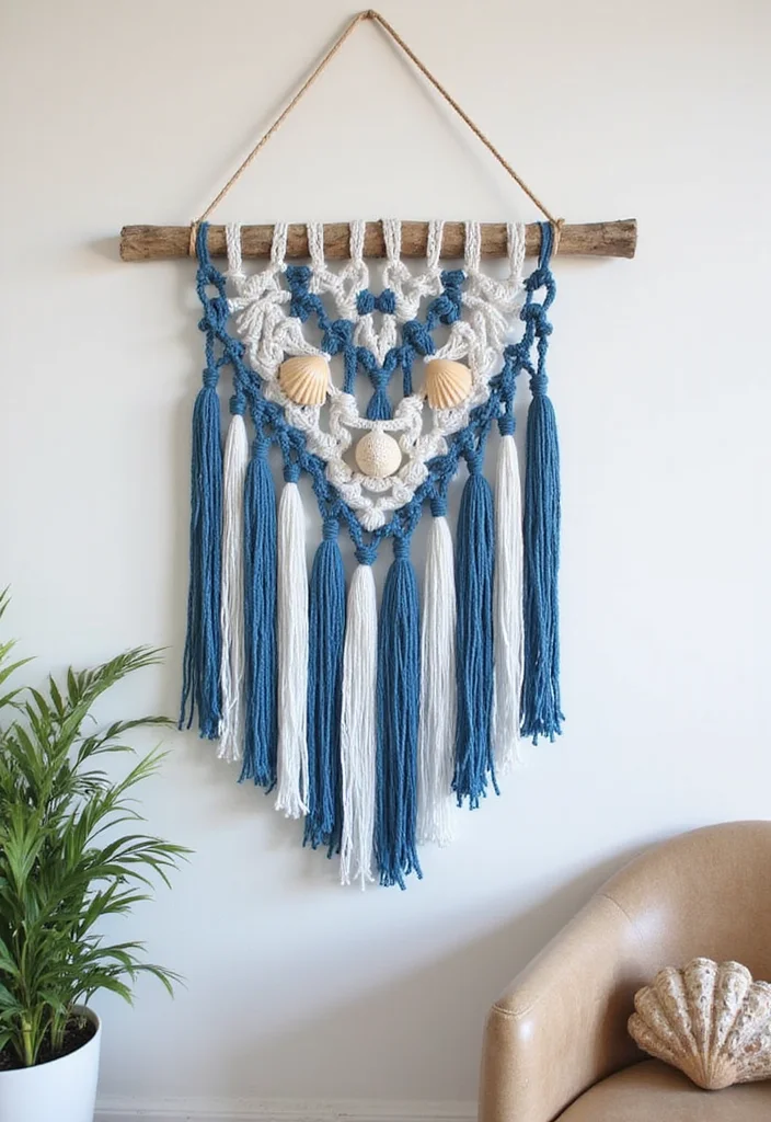 DIY Wall Hanging Crafts Room Decor: A Step-by-Step Guide with 20 Stylish Inspirations - 12. Nautical-Themed Macramé