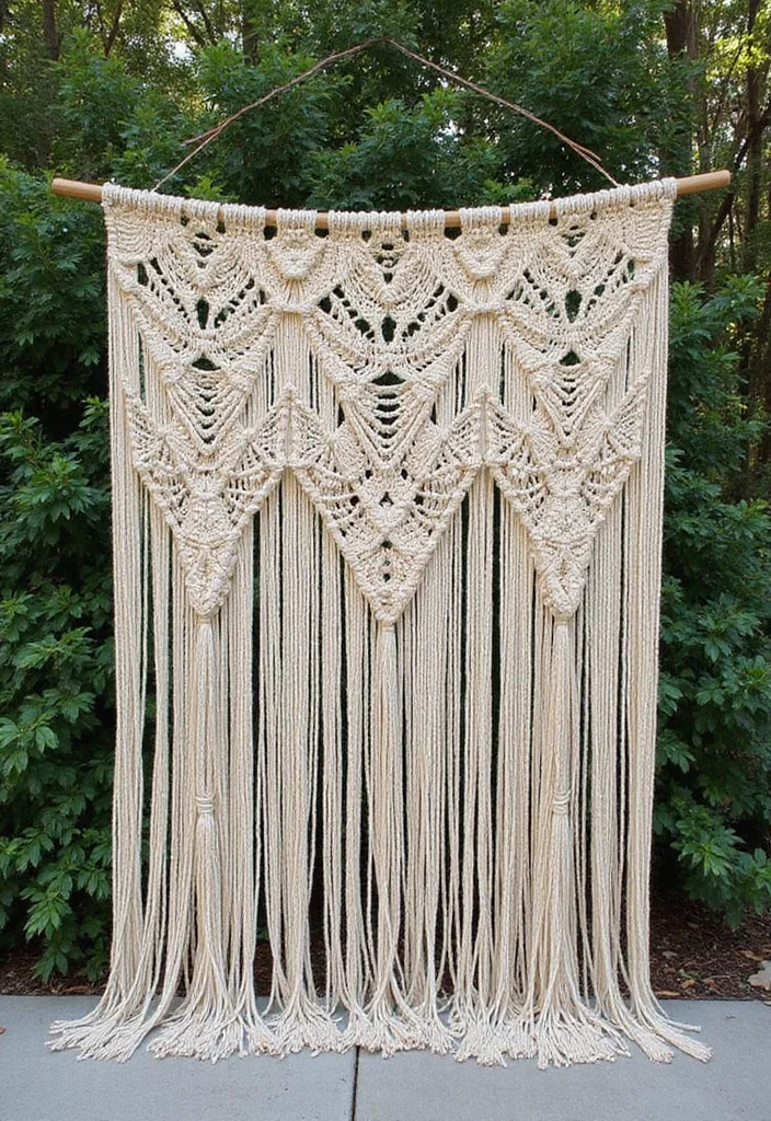 DIY Wall Hanging Crafts Room Decor: A Step-by-Step Guide with 20 Stylish Inspirations - 14. Large Scale Macramé Backdrop