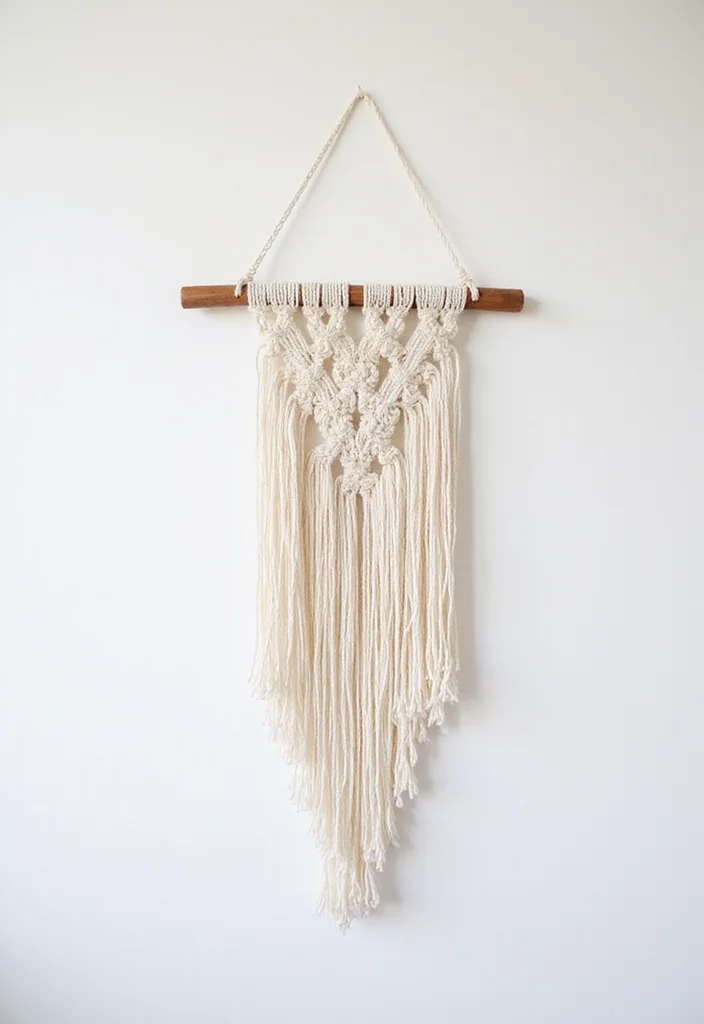 DIY Wall Hanging Crafts Room Decor: A Step-by-Step Guide with 20 Stylish Inspirations - 9. Minimalist Macramé Wall Art