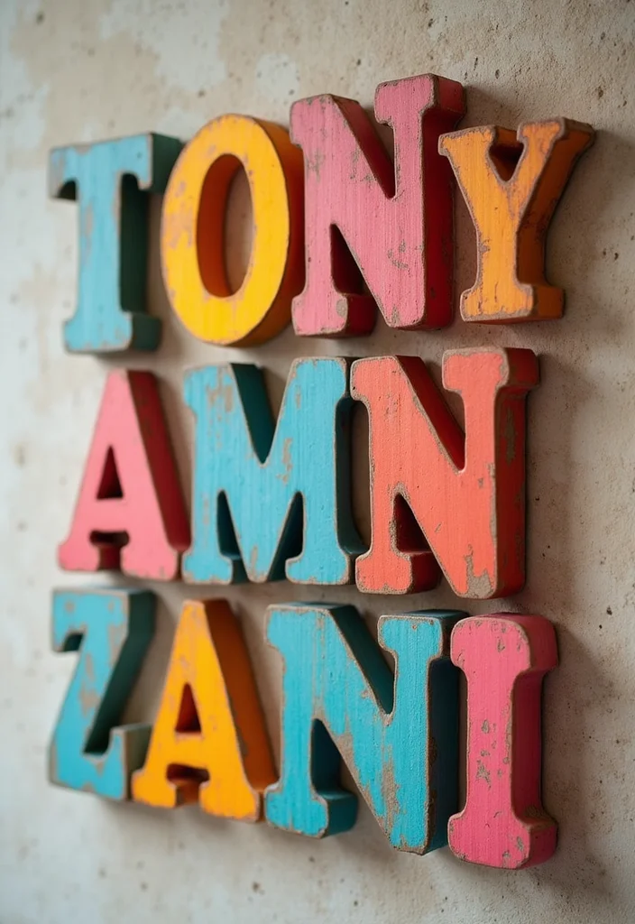 DIY Wood Art Wall Decor: A Rustic Home Guide with 18 Handmade Inspirations - 13. Decorative Wooden Letters