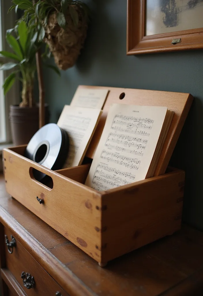 DIY Wood Art Wall Decor: A Rustic Home Guide with 18 Handmade Inspirations - 18. Wooden Music Holder