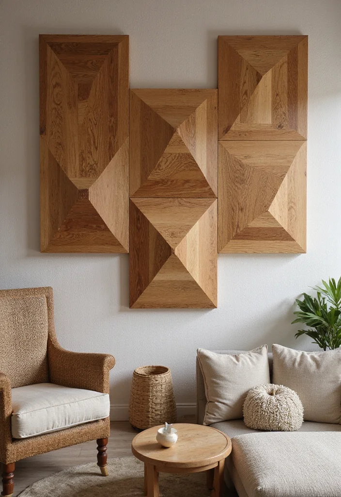 DIY Wood Art Wall Decor: A Rustic Home Guide with 18 Handmade Inspirations - 4. Wooden Wall Art Panels