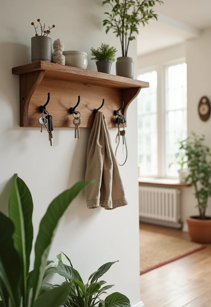 DIY Wood Art Wall Decor: A Rustic Home Guide with 18 Handmade Inspirations - 9. Wooden Key Holders