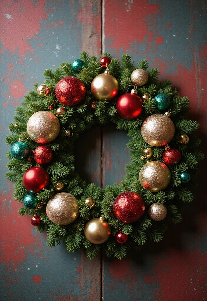 Dollar Tree Crafts DIY Christmas Decor: A Budget-Friendly Guide with 20 Creative Ideas - 1. Holiday Wreaths with Ornaments