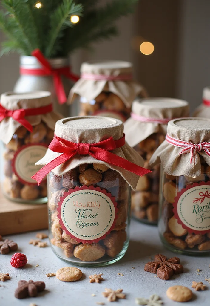 Dollar Tree Crafts DIY Christmas Decor: A Budget-Friendly Guide with 20 Creative Ideas - 18. Holiday Mason Jar Gifts