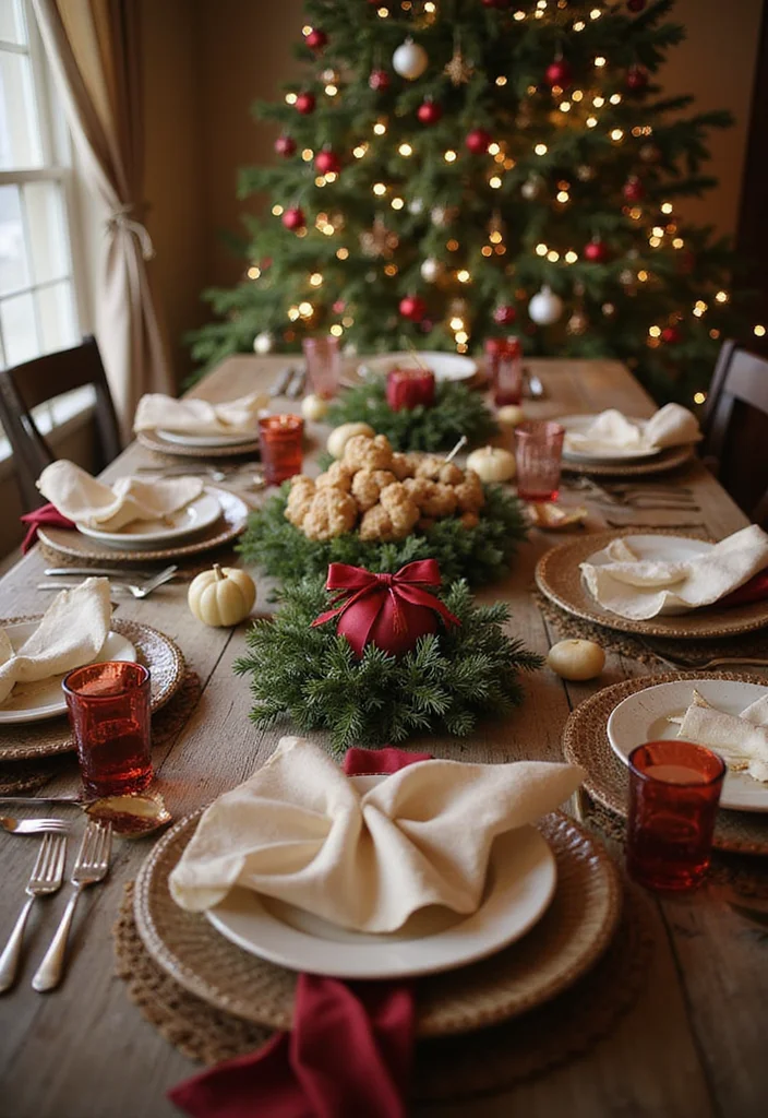 Dollar Tree Crafts DIY Christmas Decor: A Budget-Friendly Guide with 20 Creative Ideas - 19. Holiday Themed Table Setting