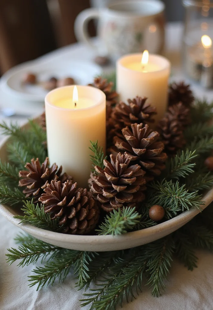 Dollar Tree Crafts DIY Christmas Decor: A Budget-Friendly Guide with 20 Creative Ideas - 3. Rustic Pinecone Centerpiece