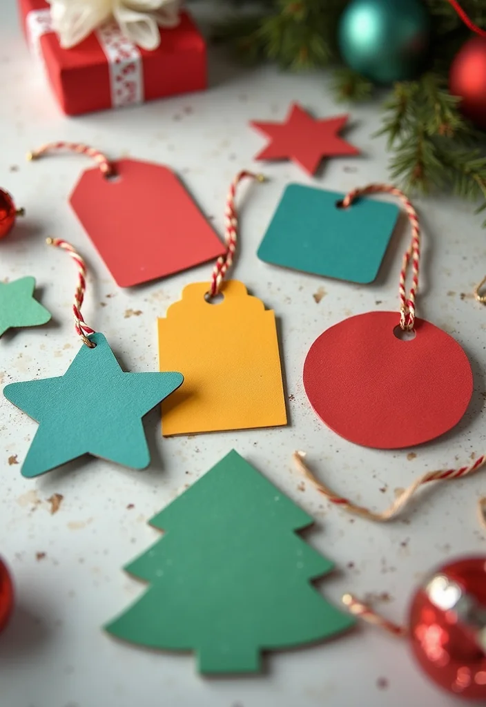 Dollar Tree DIY Christmas Decor: A Budget-Friendly Guide with 19 Holiday Ideas - 11. Creative Gift Tags and Ornaments