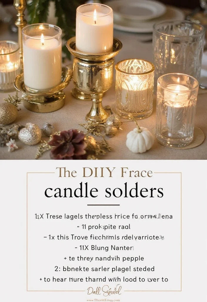 Dollar Tree Glam Decor DIY: A Chic & Sparkling Guide with 17 Stylish Concepts - 1. Glamorous Candle Holders