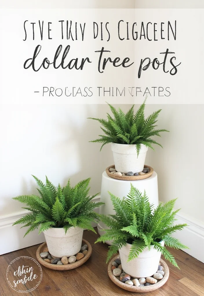 Dollar Tree Glam Decor DIY: A Chic & Sparkling Guide with 17 Stylish Concepts - 11. Stylish Planters