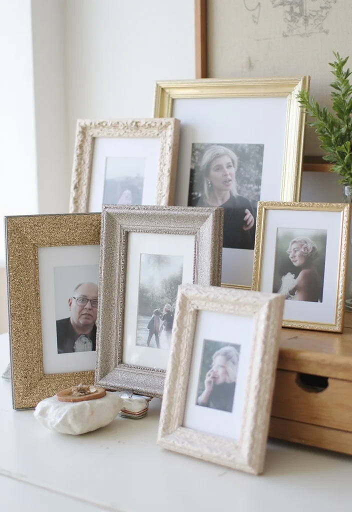 Dollar Tree Glam Decor DIY: A Chic & Sparkling Guide with 17 Stylish Concepts - 4. Chic Picture Frames