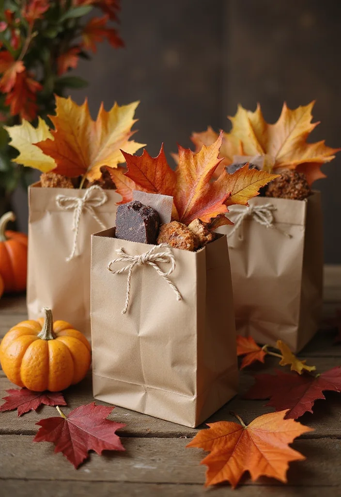 Dollar Tree Thanksgiving Decor DIY: A Cozy Fall Guide with 20 Festive Inspirations - 10. Thanksgiving-Themed Gift Bags