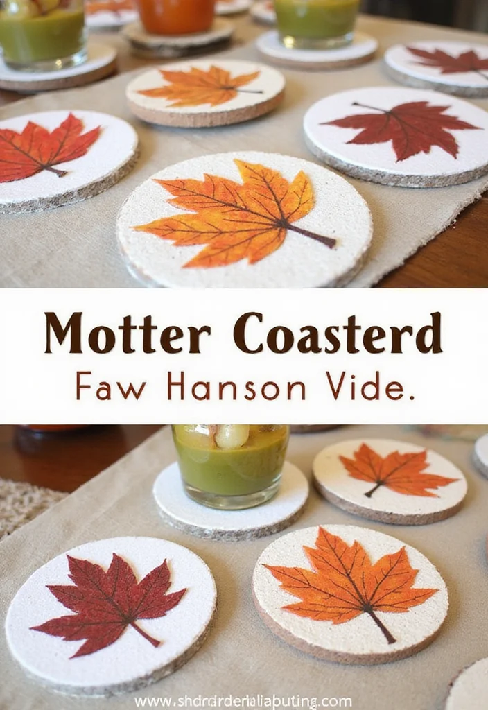 Dollar Tree Thanksgiving Decor DIY: A Cozy Fall Guide with 20 Festive Inspirations - 13. Holiday Themed Coasters