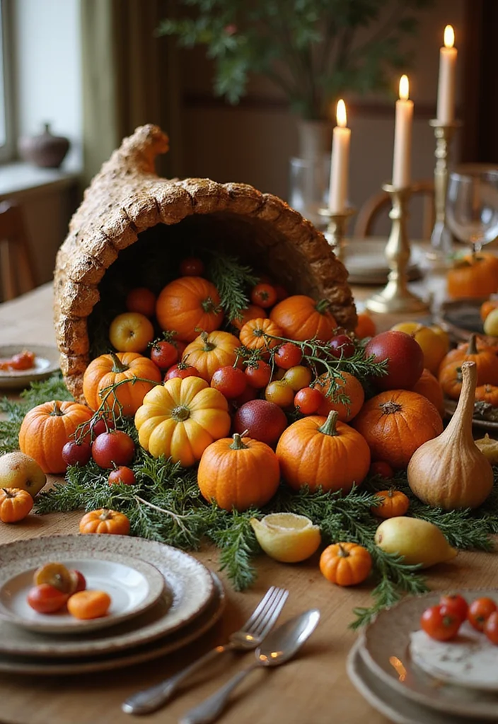 Dollar Tree Thanksgiving Decor DIY: A Cozy Fall Guide with 20 Festive Inspirations - 14. Decorative Cornucopia