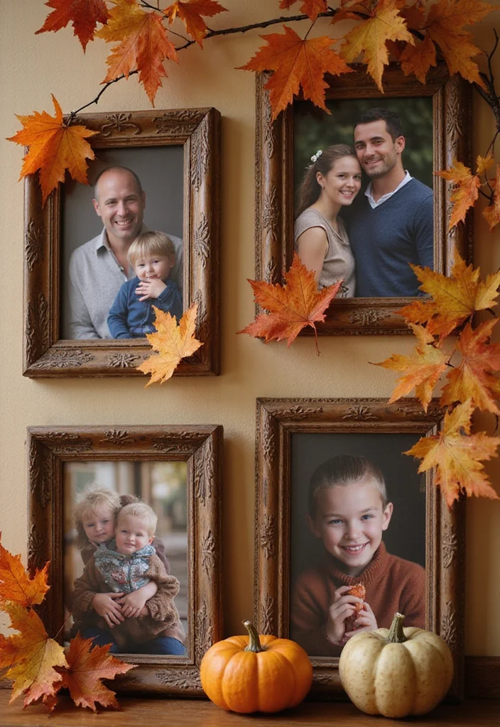 Dollar Tree Thanksgiving Decor DIY: A Cozy Fall Guide with 20 Festive Inspirations - 16. Fall Themed Picture Frames