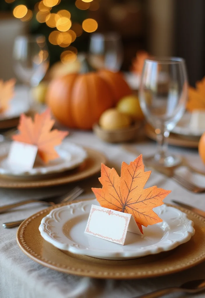 Dollar Tree Thanksgiving Decor DIY: A Cozy Fall Guide with 20 Festive Inspirations - 7. Thanksgiving Table Place Cards