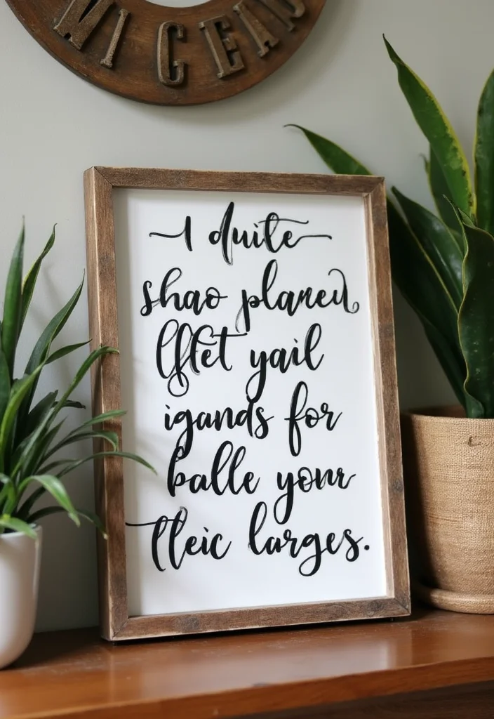 Dollar Tree Wall Decor DIY: A Creative Budget Guide with 18 Affordable Ideas - 11. Rustic Wood Sign