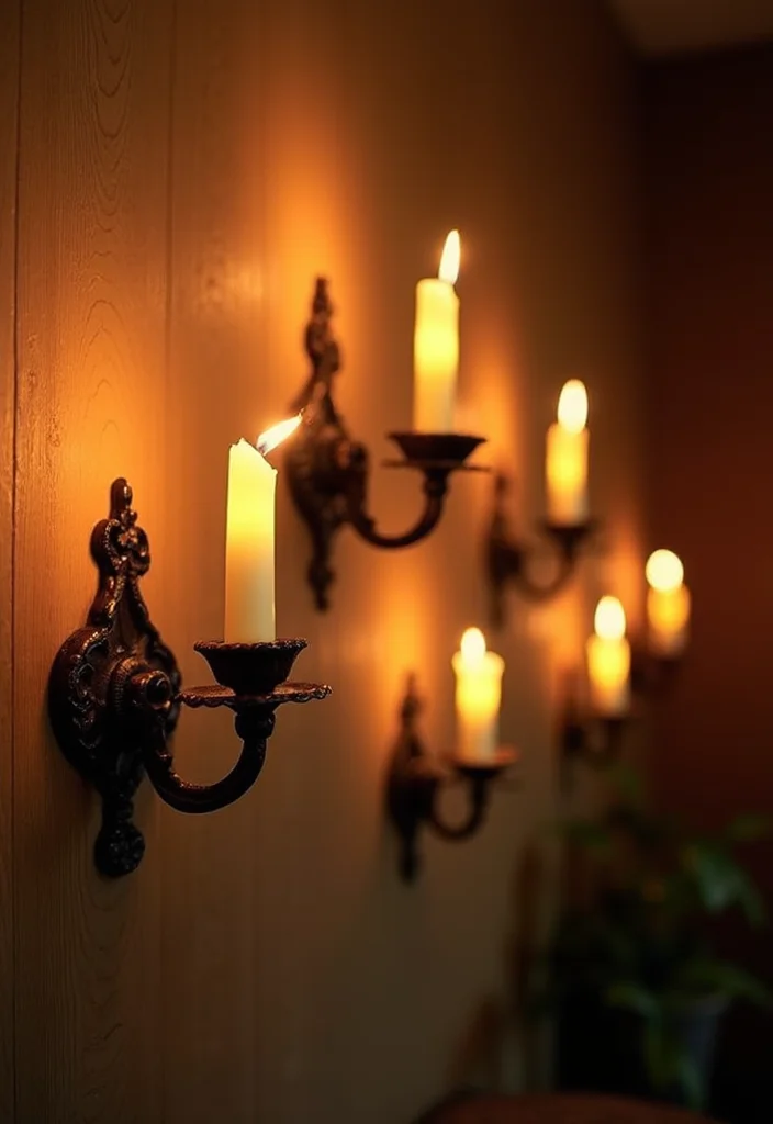 Dollar Tree Wall Decor DIY: A Creative Budget Guide with 18 Affordable Ideas - 16. Wall-mounted Candle Holders